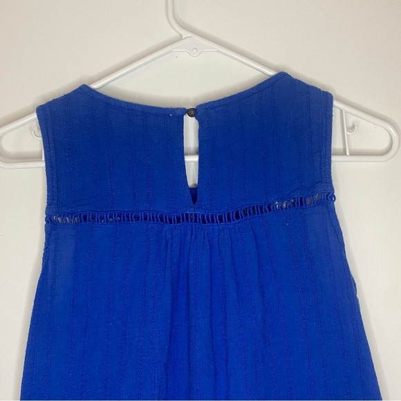 Meadow Rue Anthropologie Wadden Blue Boho Embroidered Sleeveless Tunic Dress 4 - Picture 8 of 8